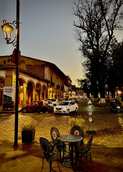 Plaza at Dusk, Pátzcuaro