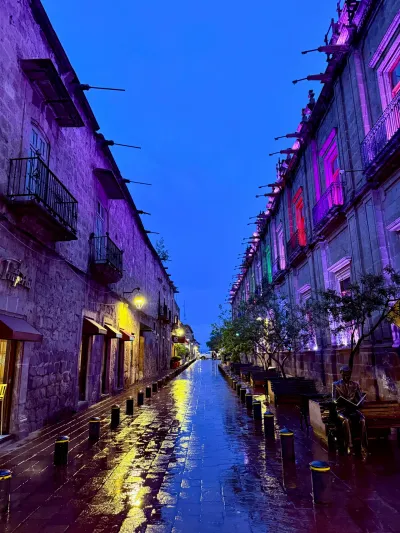 Illuminated Street, Morelia