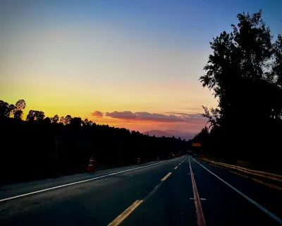 Sunset on the Highway